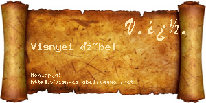 Visnyei Ábel névjegykártya