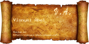 Visnyei Ábel névjegykártya